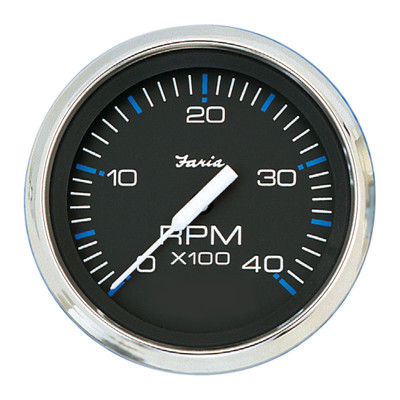 Faria Beede Chesapeake Black 4000 RPM Tachometer