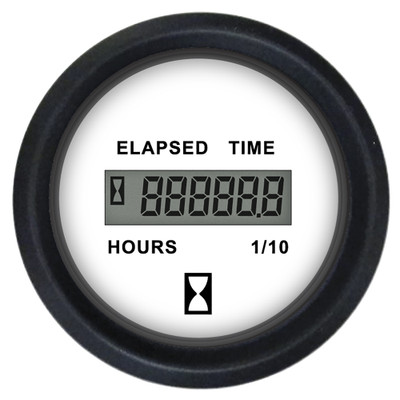 Faria Beede Euro White Digital Hourmeter