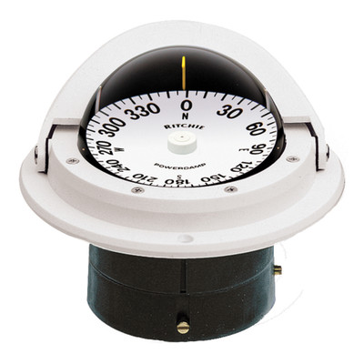 Ritchie F-82W Voyager White Flush Mount Compass