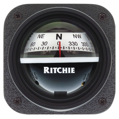 Ritchie V-527 Kayak White Dial Bulkhead Mount Compass