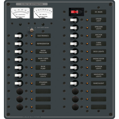 Blue Sea 8380 DC Main +22 Position Circuit Breaker Panel