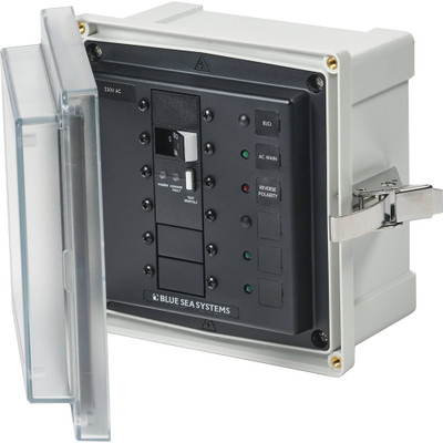 Blue Sea 3123 SMS Panel Enclosure with ELCI and Blanks