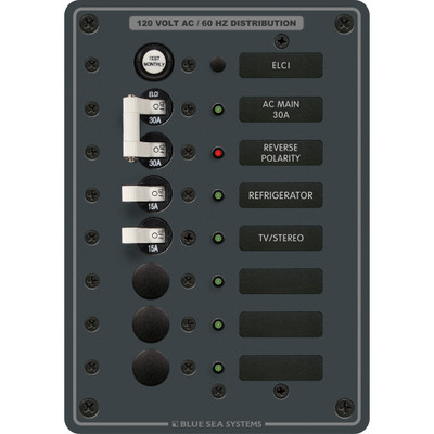 Blue Sea 8101 ELCI GFCI Panel - 5 Position