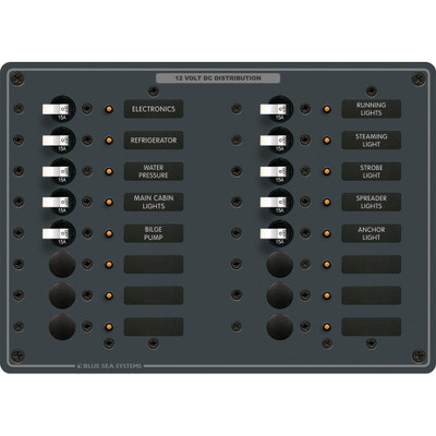 Blue Sea 8377 DC 16 Position Circuit Breaker Panel