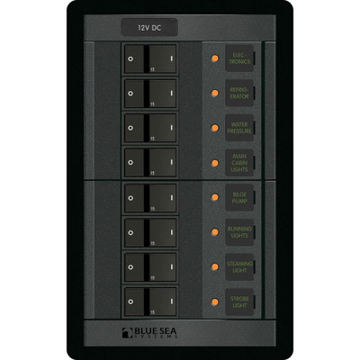 Blue Sea 1200 12V DC 8 Position Vertical Panel