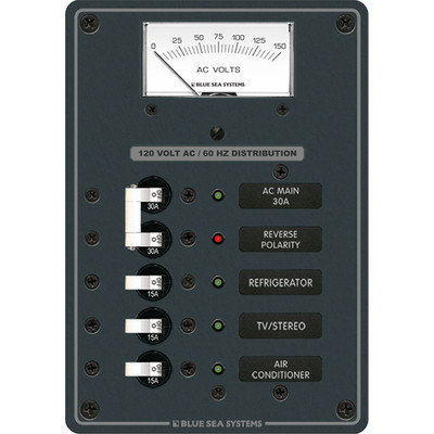 Blue Sea 8043 AC Main +3 Position Toggle Panel