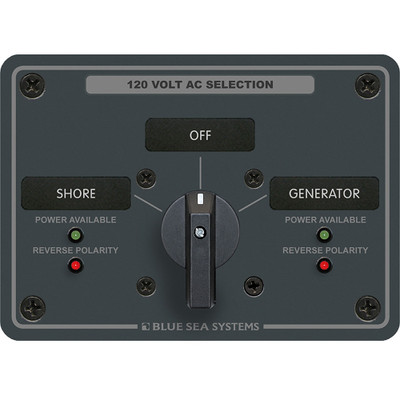 Blue Sea 8367 AC 30A 2-Source Rotary Switch Panel