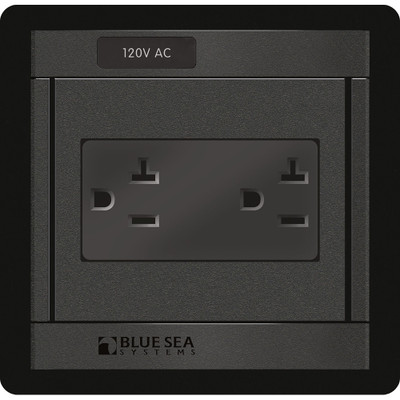 Blue Sea 1479 360 Panel 120V AC Dual Outlet