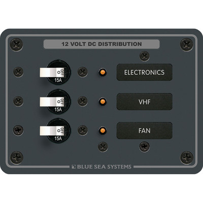 Blue Sea 8025 DC 3 Position Breaker Panel