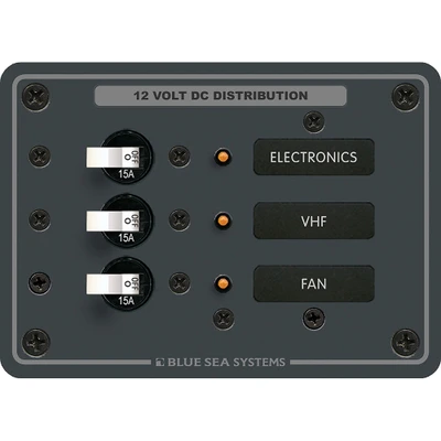 Blue Sea 8025 DC 3 Position Breaker Panel