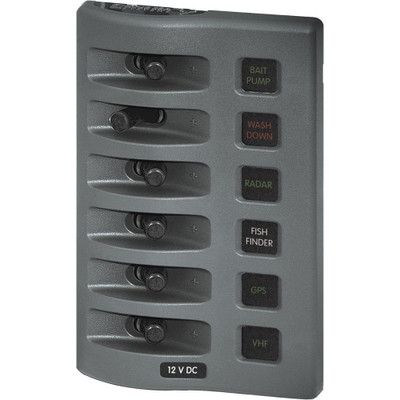 Blue Sea 4306 WeatherDeck 6 Position Fuse Panel