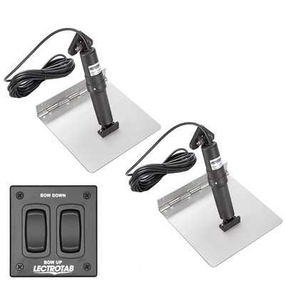 Lectrotab 9 x 9 Stainless Steel Rocker Trim Tab Kit