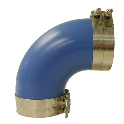 Trident 6in 90-Degree Blue Silicone Exhaust Elbow