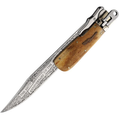 Marbles White Bone Folding Bowie Knife