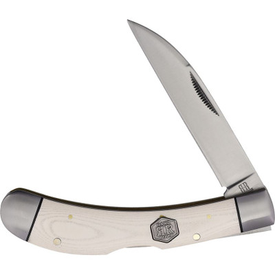 Rough Rider White Micarta Wharncliffe Lockback Knife