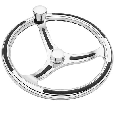 Schmitt Marine Primus 740 13.5-Inch 3-Spoke Steering Wheel