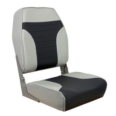 Springfield Gray and Charcoal High-Back Boat Seat
