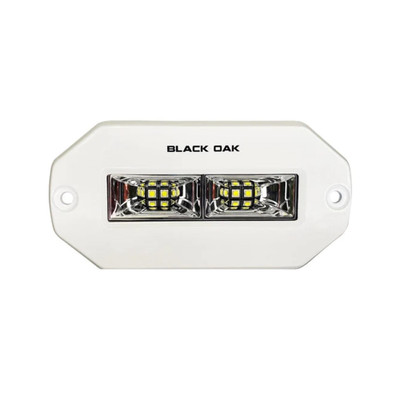 Black Oak 4" White Flush Spreader Light