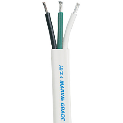 Ancor White 8/3 AWG Flat Triplex Cable 50-Foot