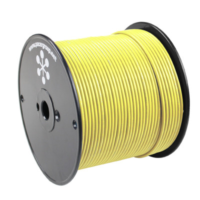 Pacer Yellow 18 AWG Primary Wire, 500-Foot Spool