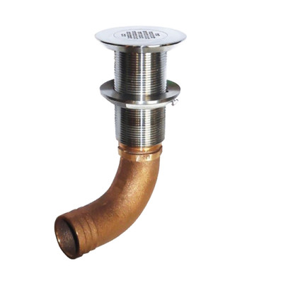 GROCO 1.5-Inch Straight Stainless Deck Drain