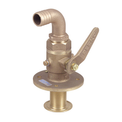 Perko 1.5-Inch Bronze Seacock with Curved Tail Piece