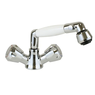 Scandvik White Combo Shower Sprayer and Basin Faucet