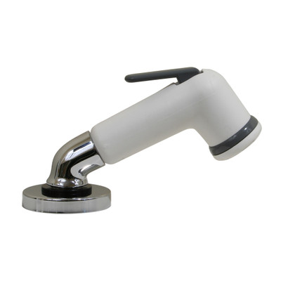 Scandvik White Elbow Sprayer with Pull-Out Handle