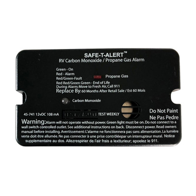 Safe-T-Alert 45-Series Black CO Propane Alarm