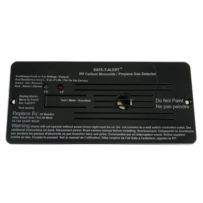 Safe-T-Alert Black Flush Mount CO Propane Alarm