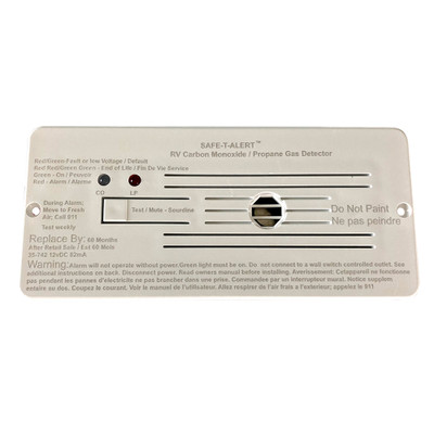 Safe-T-Alert White Flush Mount CO Propane Alarm