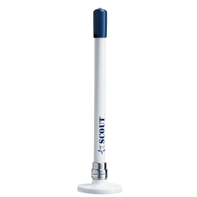Scout 9-Inch Stubby White VHF Antenna, Quick Mount