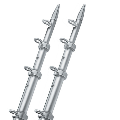 TACO 15-Foot Silver Outrigger Poles, 1.125-Inch