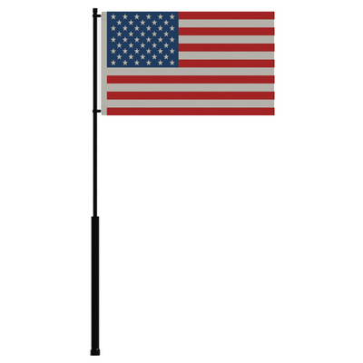 Mate Series 72-Inch Flag Pole with USA Flag