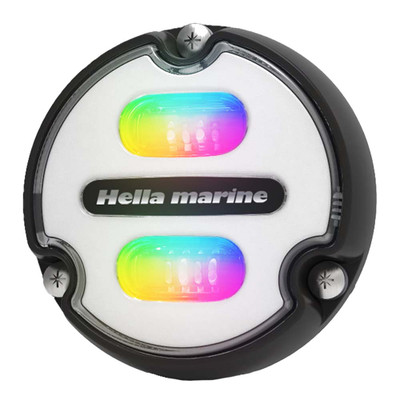 Hella Apelo A1 Black RGB Underwater Light, White Lens