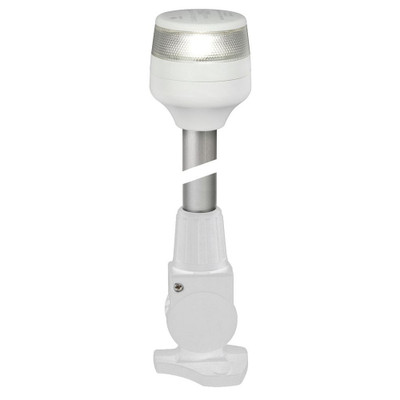 Hella 8-Inch White Fold Down Pole Navigation Lamp