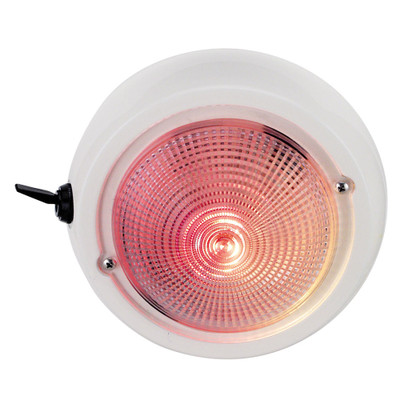 Perko Ivory Dome Light with Red White Bulbs