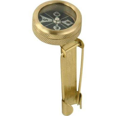 Marbles Pin-On Brass Compass with Luminous Dial