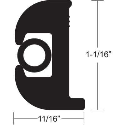 TACO V11-0809 Black Flex Vinyl Rub Rail Kit, 70-Foot