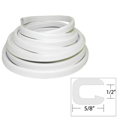 TACO White Flexible Vinyl Trim, 5/8-Inch, 25-Foot