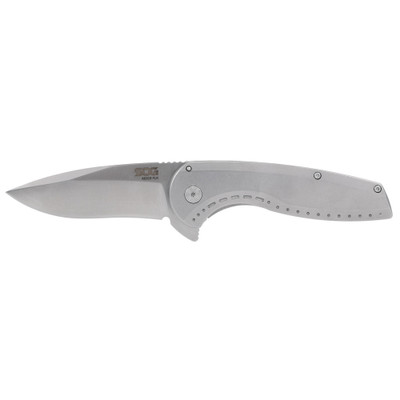 SOG Aegis FLK 2.0 Drop Point Silver Knife