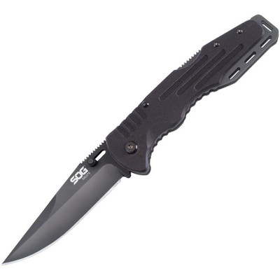 SOG Salute Black G10 Clip Point Folding Knife