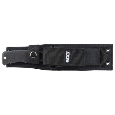 SOG Seal Pup Black Serrated Fixed Blade Knife with Sheath