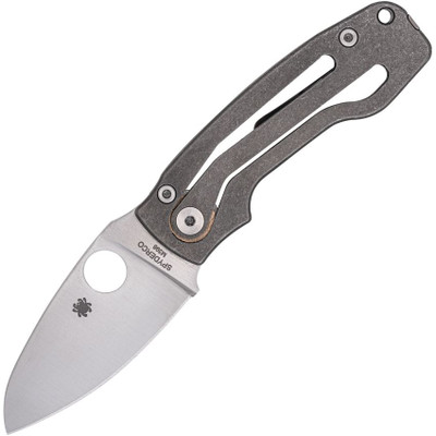 Spyderco PITS 2 Gray Titanium Folding Knife