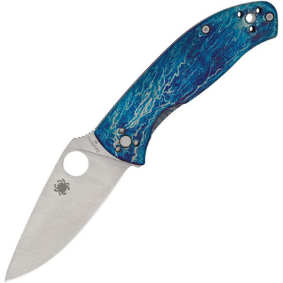 Spyderco Tenacious D2 Satin Titanium Folding Knife