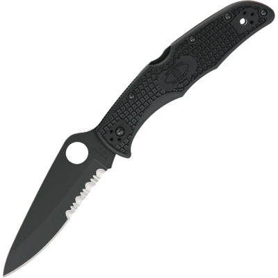 Spyderco Endura 4 Black FRN Combo Edge Knife