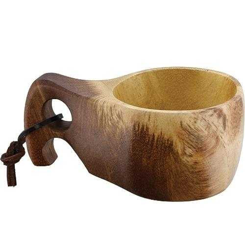 No Box Tools 040007 Kuksa Camping Cup 7oz Acacia