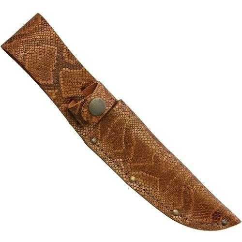 Python Pattern Leather Knife Sheath for 5 Inch Knives