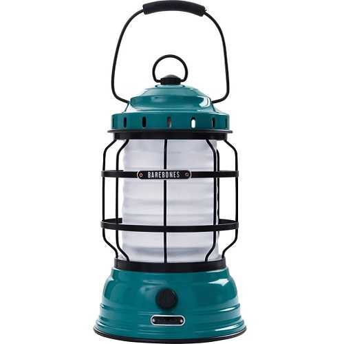 Barebones Living Rechargeable LED Forest Teal Lantern