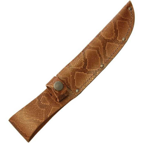 Python Pattern Leather Knife Sheath for 6 Inch Knives